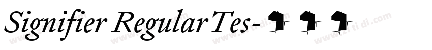 Signifier RegularTes字体转换